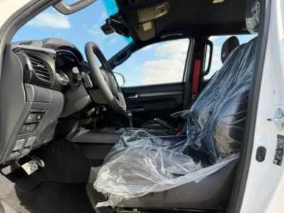 2025 Toyota Hilux GR Sport 2.8L 4-cylinder Turbo Diesel Engine White Black Pickup Truck