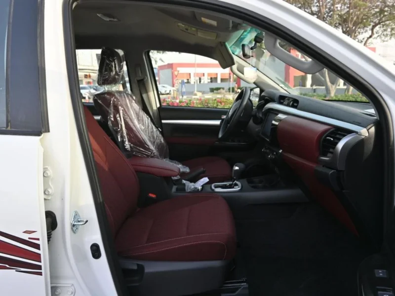 2026 Toyota Hilux 2.4L 4-Cylinder D-4D Turbo Diesel White Maroon Pickup Truck FULL OPTION