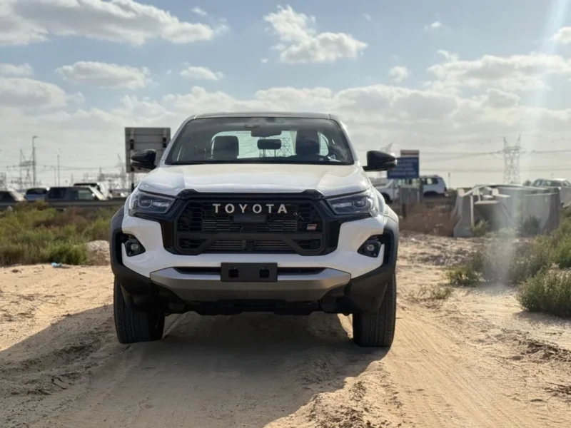 2025 Toyota Hilux GR Sport 2.8L 4-cylinder Turbo Diesel Engine White Black Pickup Truck
