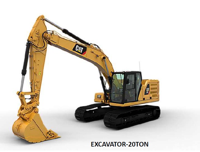 Excavator-20Ton Available for rent on Daily, Weekly, Monthly and Yearly Basis
