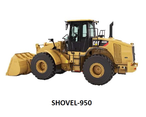Shovel 950 Available for rent on Daily , Weekly, Monthly and Yearly Basis