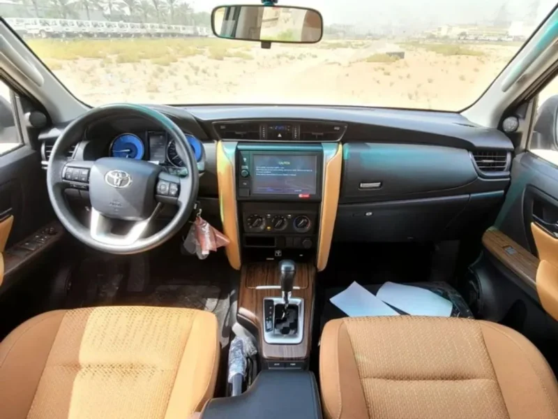 2023 Toyota Fortuner 2.7 Liters 4 Cylinders Petrol Engine White Tan SUV Automatic GCC Specs