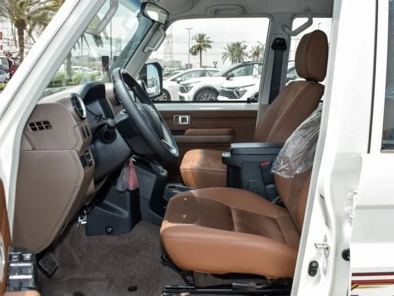 2024 Toyota Land Cruiser 70 Series 4.0-liter V6 Petrol Engine White Tan SUV GCC Specs