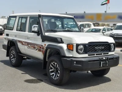 2024 Toyota Land Cruiser 70 Series 4.0-liter V6 Petrol Engine White Tan SUV GCC Specs