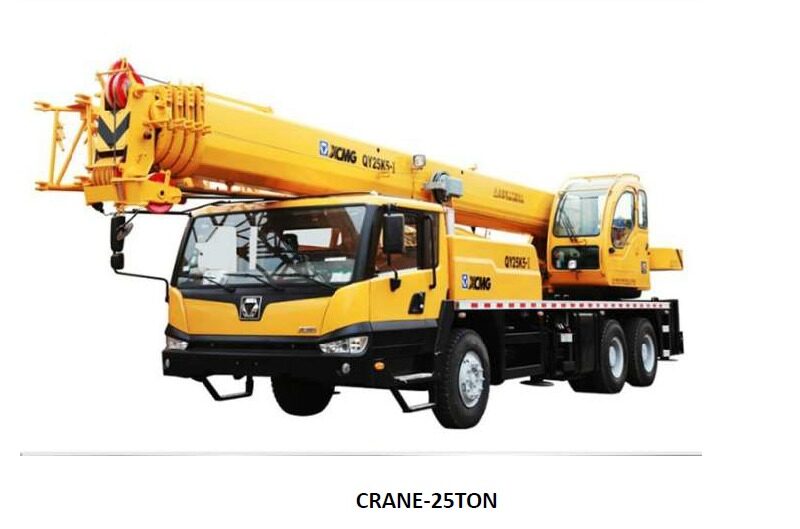 Crane 25Ton Available for rent on Daily, Weekly, Monthly and Yearly Basis