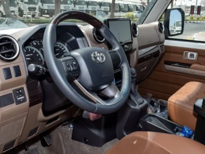 2024 Toyota Land Cruiser 70 Series 4.0-liter V6 Petrol Engine White Tan SUV GCC Specs