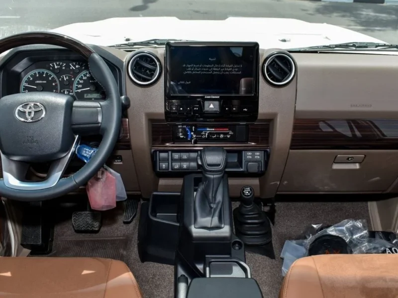 2024 Toyota Land Cruiser 70 Series 4.0-liter V6 Petrol Engine White Tan SUV GCC Specs