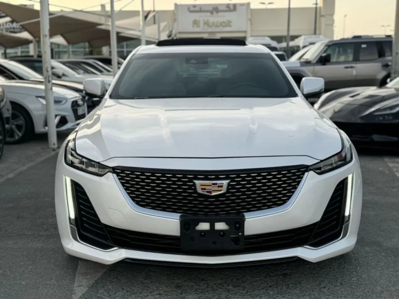 2020 Cadillac CT5-V 3.0-liter Twin-Turbo V6 Petrol Engine White Beige Sedan GCC Specs