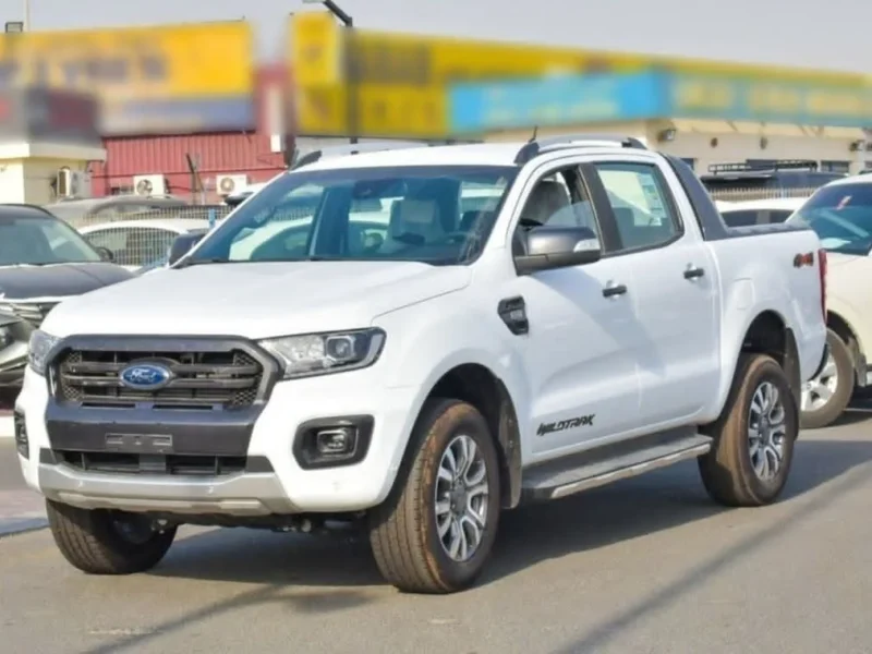 2022 Ford Ranger Wildtrak 3.2-liter 5-cylinder Turbo Diesel White Black Pickup Truck Automatic