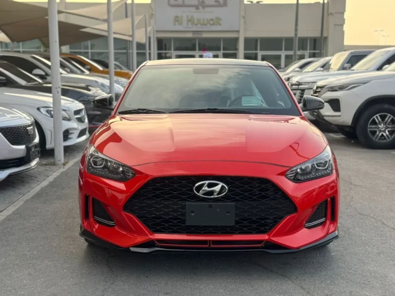 2019 Hyundai Veloster 1.6-liter turbocharged 4-cylinder Petrol Engine Red Black Hatchback