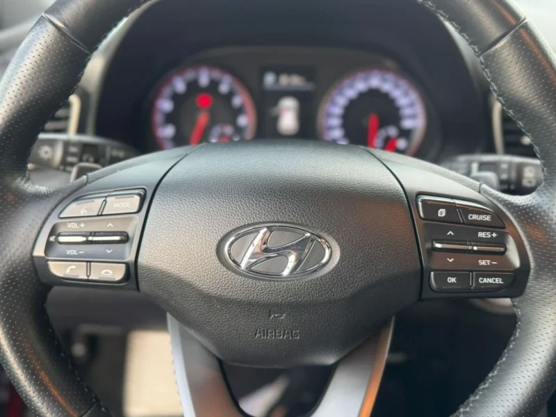 2019 Hyundai Veloster 1.6-liter turbocharged 4-cylinder Petrol Engine Red Black Hatchback