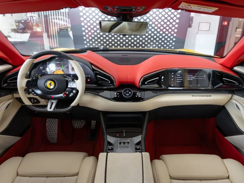 2025 Ferrari Purosangue 6.5L V12 Yellow White SUV FULL CARBON INTERIOR FULLY LOADED
