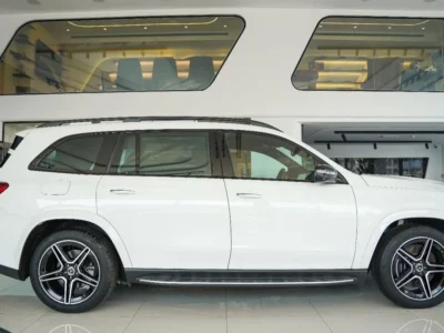 2024 Mercedes-Benz GLS 450 4MATIC 3.0L Inline-6 Turbo White Tan SUV Night Package