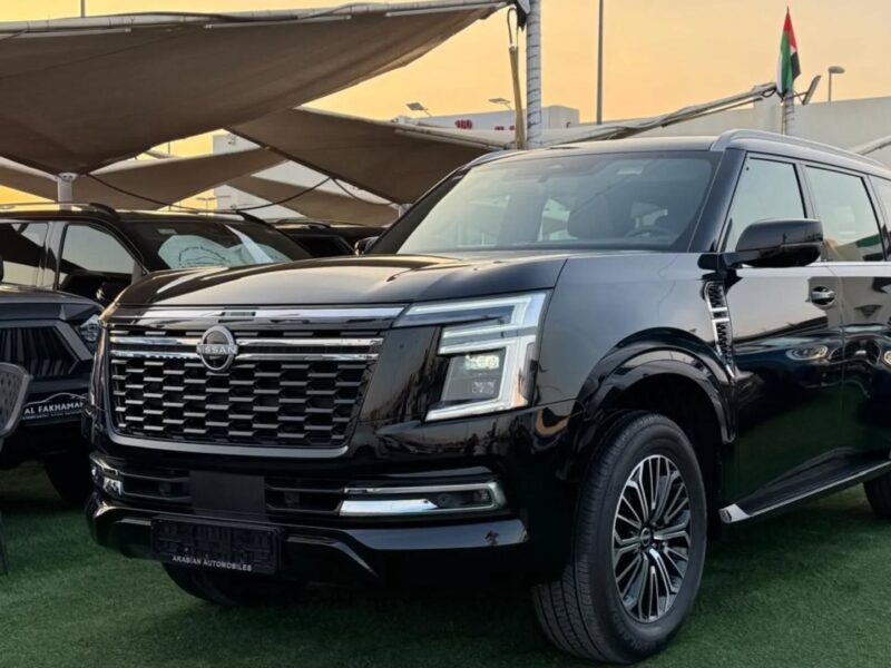 2025 Nissan Patrol Platinum 3.8-liter DOHC V6 Petrol Engine Black Tan SUV