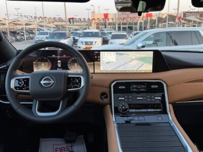 2025 Nissan Patrol Platinum 3.8-liter DOHC V6 Petrol Engine Black Tan SUV