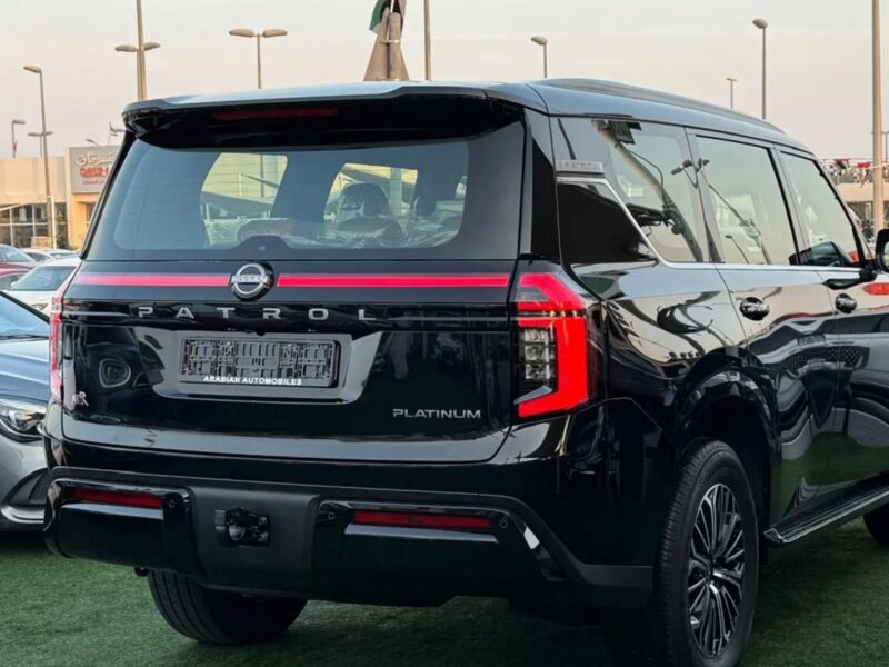 2025 Nissan Patrol Platinum 3.8-liter DOHC V6 Petrol Engine Black Tan SUV