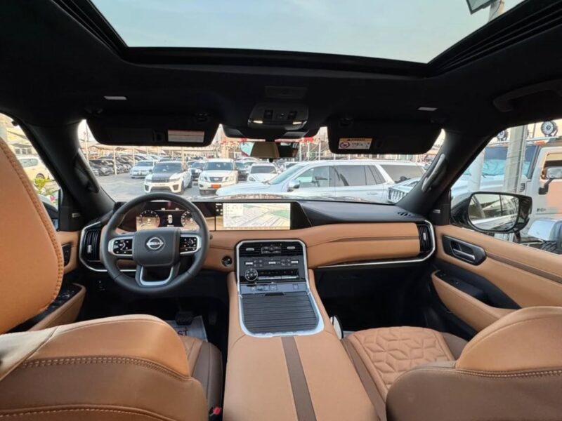 2025 Nissan Patrol Platinum 3.8-liter DOHC V6 Petrol Engine Black Tan SUV