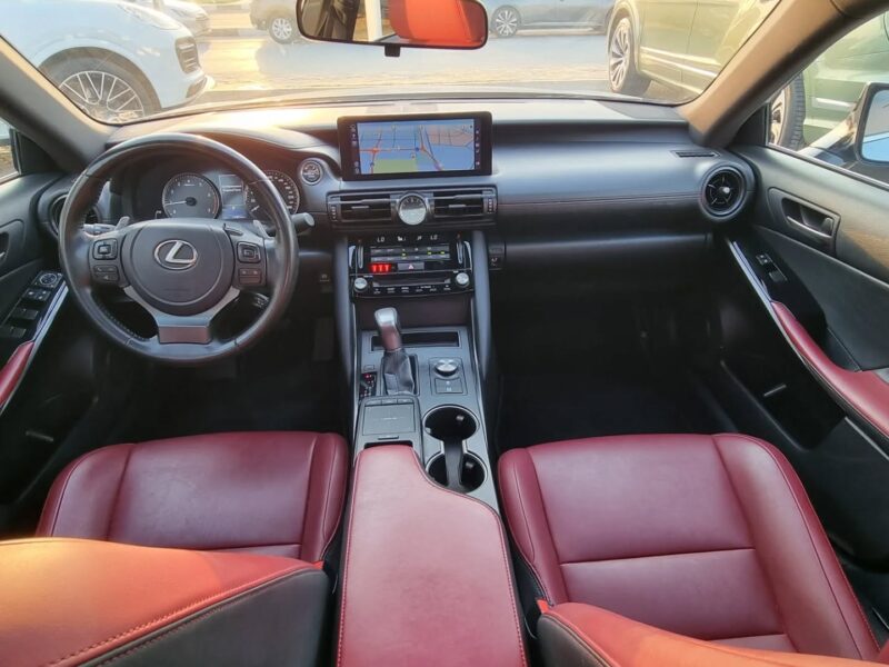 2023 Lexus IS 300 2.0L Turbocharged 4-Cylinder Petrol Engine Silver Red Sedan GCC