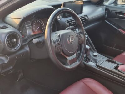 2023 Lexus IS 300 2.0L Turbocharged 4-Cylinder Petrol Engine Silver Red Sedan GCC