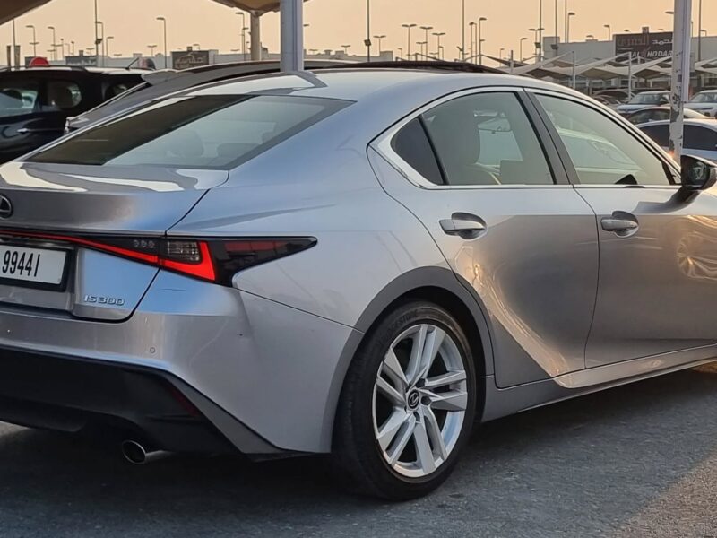2023 Lexus IS 300 2.0L Turbocharged 4-Cylinder Petrol Engine Silver Red Sedan GCC