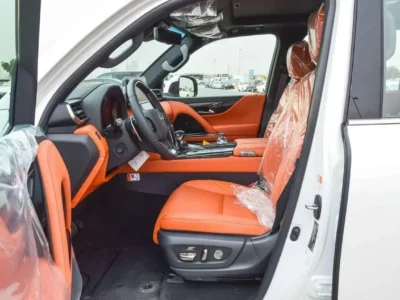 2025 Lexus LX600 VIP 3.5-liter twin-turbo V6 Petrol Engine White Tan SUV Automatic GCC Specs