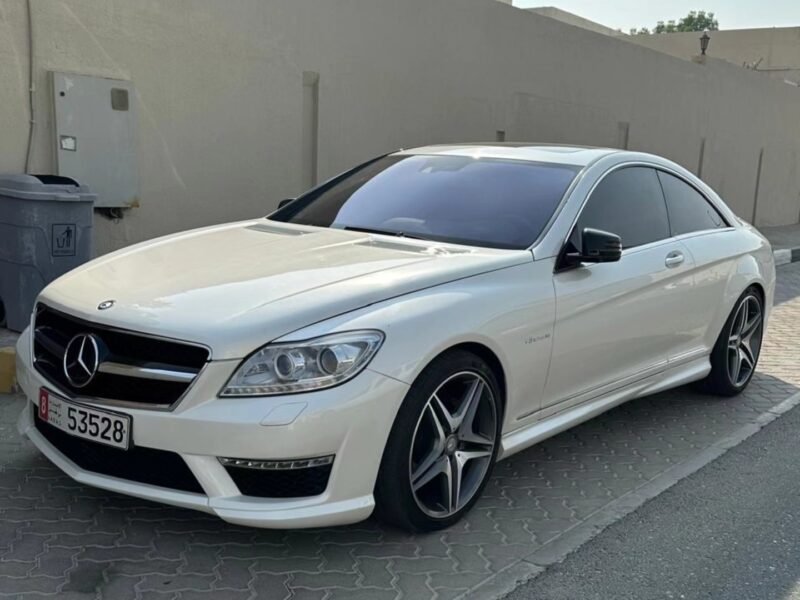 2008 Mercedes-Benz CL500 5.5 Litres V8 Petrol Engine White Luxury 2-door Coupe