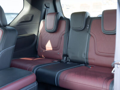 2025 Infiniti QX80 Autograph 3.5-liter V6 Twin-Turbocharged Engine Silver Red SUV