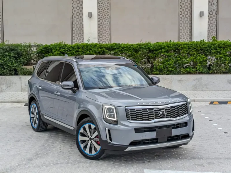 2021 Kia Telluride GT Line 6 Cylinder Petrol Engine Grey Brown SUV GCC Specs