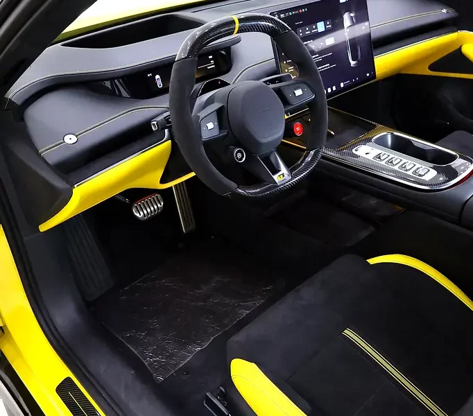 2025 Xiaomi SU7 Ultra EV FULLY LOADED CARBON Exterior Interior Yellow Sedan