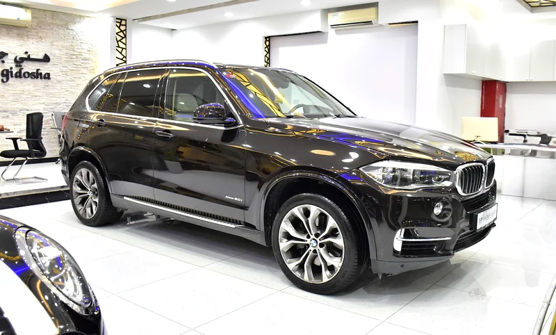 2014 BMW X5 Xdrive50i 8 Cylinder Petrol Engine Brown Beige SUV GCC Specs