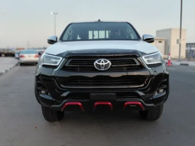 2025 Toyota Hilux DC TRD 4.0L V6 Petrol Engine AWD Black Red Pickup GCC Specs