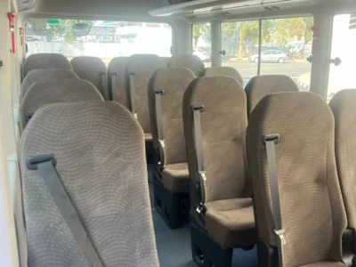 2025 TOYOTA COASTER 4.0L 4 Cylinders DIESEL Engine 23 SEATS White Brown BUS