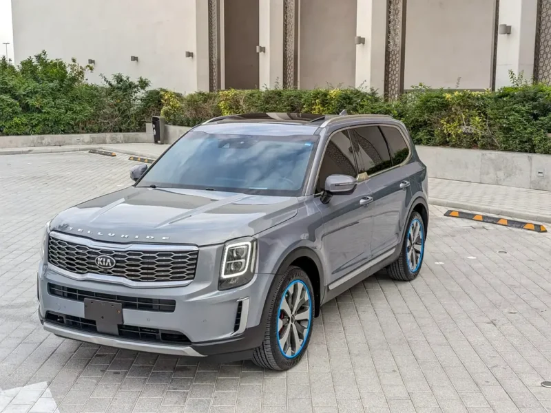 2021 Kia Telluride GT Line 6 Cylinder Petrol Engine Grey Brown SUV GCC Specs