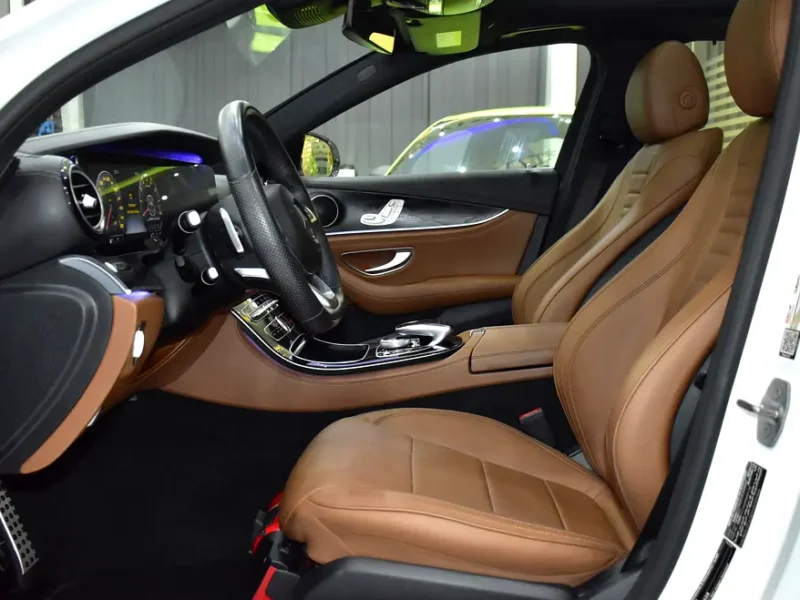 2017 Mercedes-Benz E-Class E400 4Matic 6 Cylinder Petrol Engine White Tan Sedan