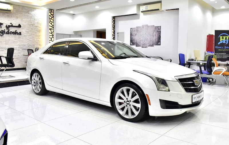 2015 Cadillac ATS 2.0T Standard 4 Cylinder Petrol Engine White Beige Sedan GCC