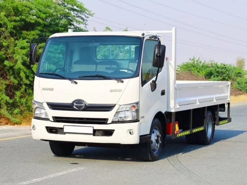 2025 Hino 300 Series 714 Cargo Body 4.0 Liters 4-cylinder Diesel Engine White Grey Truck