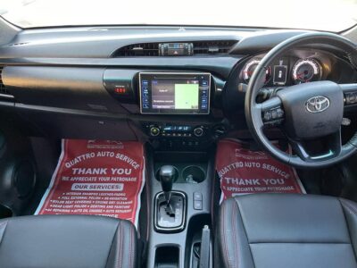 2018 Toyota Hilux Rugged X 2.8L 4-cylinder Turbo Diesel Engine White Black Pickup Truck