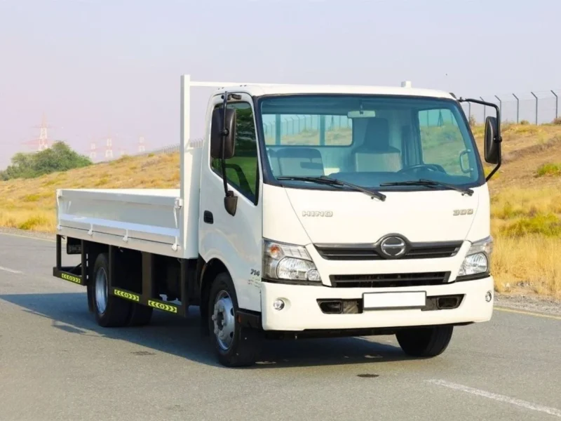 2025 Hino 300 Series 714 Cargo Body 4.0 Liters 4-cylinder Diesel Engine White Grey Truck