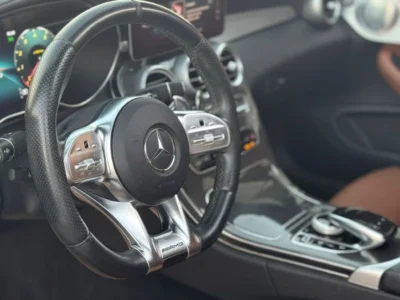 2019 Mercedes-Benz C 43 AMG 3.0-liter V6 twin-turbocharged Engine Blue Tan Sedan GCC
