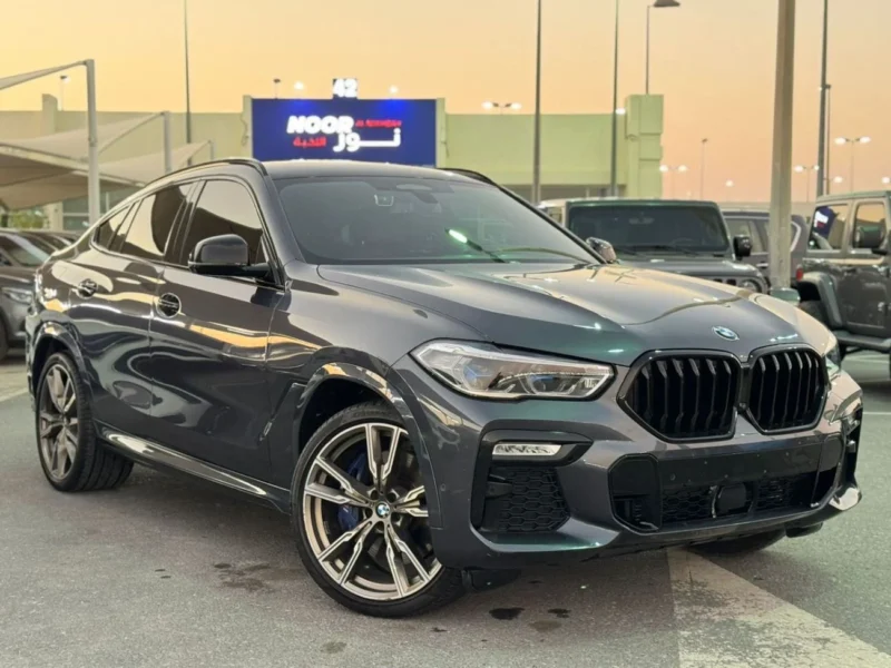 2021 BMW X6 4.4 Litres Twin-Turbocharged V8 Petrol Engine Grey Tan Luxury SUV GCC