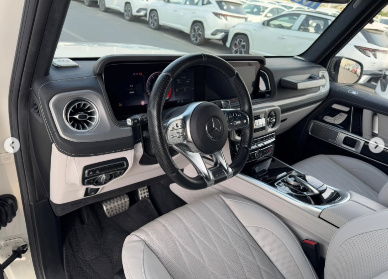 2021 Mercedes-Benz G63 AMG 4.0-liter V8 biturbo Petrol Engine White Beige SUV Helios Interior