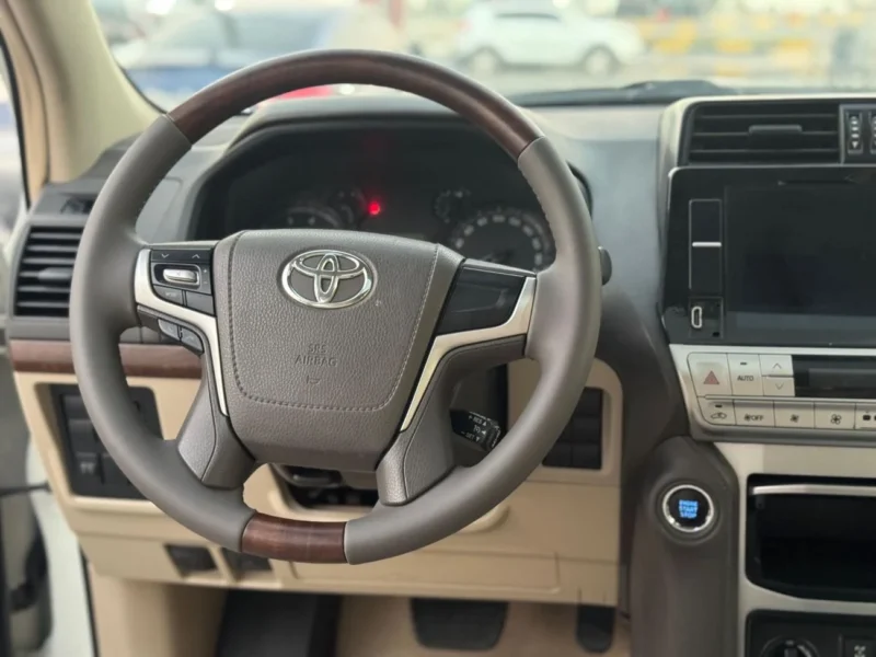 2019 Toyota Prado GXR 2.7 Litre 4 Cylinders Petrol Engine White Beige SUV Automatic GCC