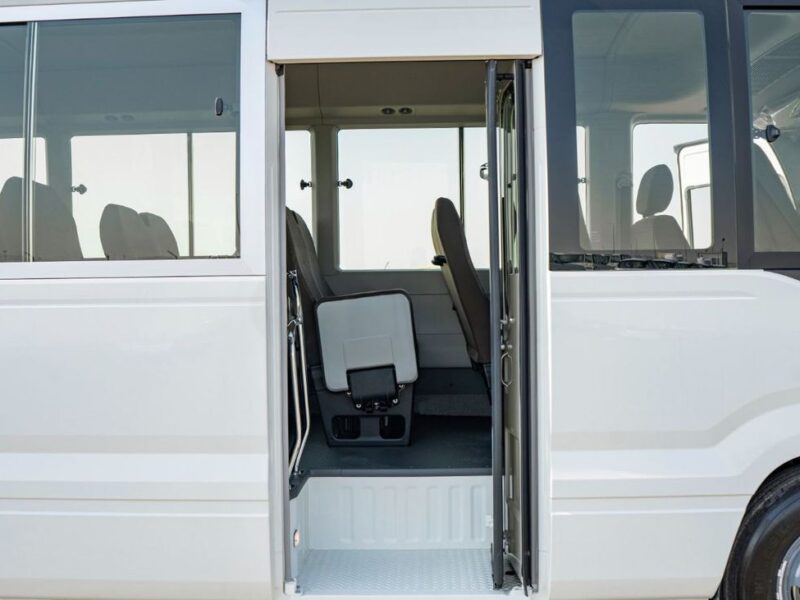 2025 Toyota Coaster 4.0 Liter 4 Cylinders Inline Turbo Diesel White Grey Bus Manual GCC Specs