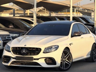 2019 Mercedes-AMG E63 S 4.0-liter twin-turbocharged V8 Petrol Engine White Brown Sedan