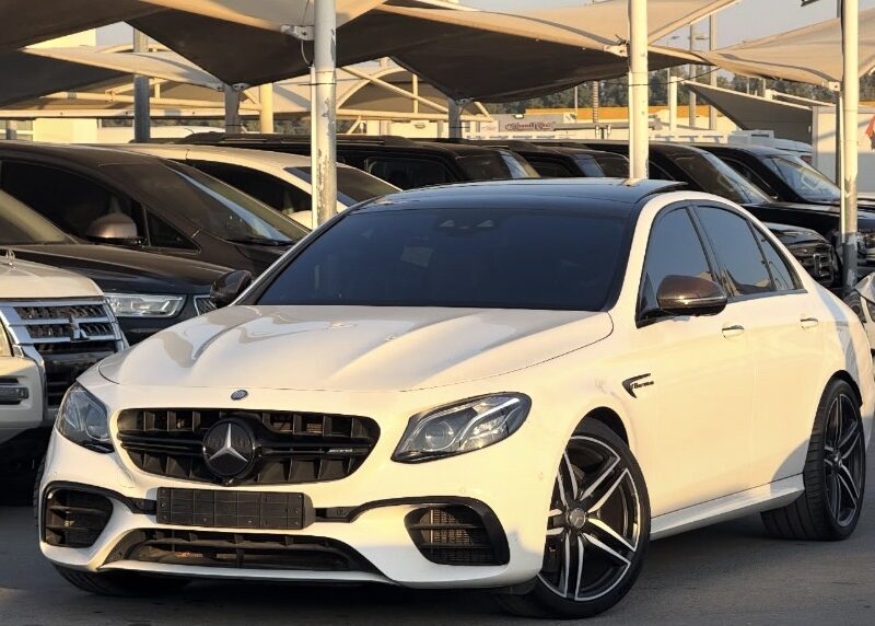 2019 Mercedes-AMG E63 S 4.0-liter twin-turbocharged V8 Petrol Engine White Brown Sedan