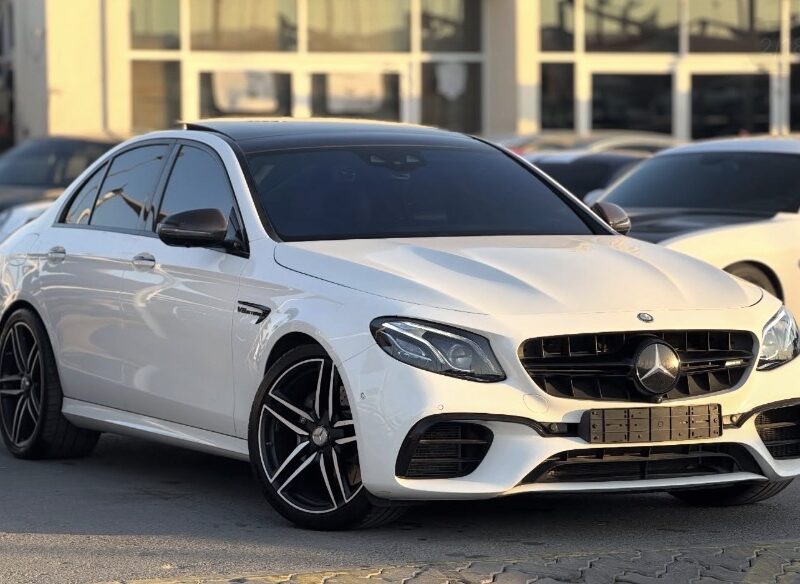 2019 Mercedes-AMG E63 S 4.0-liter twin-turbocharged V8 Petrol Engine White Brown Sedan