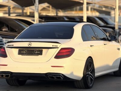 2019 Mercedes-AMG E63 S 4.0-liter twin-turbocharged V8 Petrol Engine White Brown Sedan