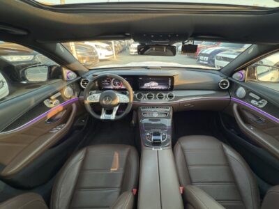 2019 Mercedes-AMG E63 S 4.0-liter twin-turbocharged V8 Petrol Engine White Brown Sedan