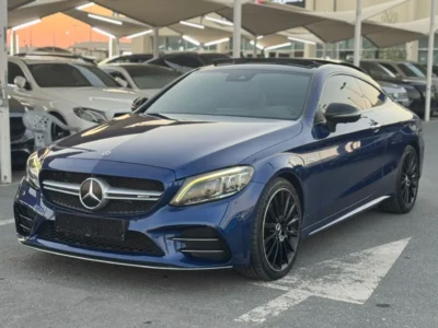 2019 Mercedes-Benz C 43 AMG 3.0-liter V6 twin-turbocharged Engine Blue Tan Sedan GCC