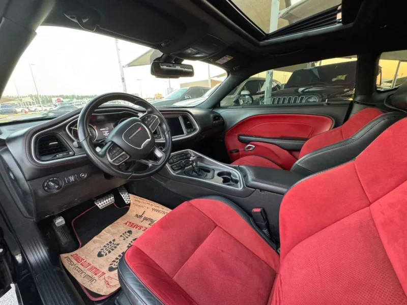 2021 Dodge Challenger 5.7 Liters 8 Cylinders Petrol Engine Black Red Sedan RWD GCC